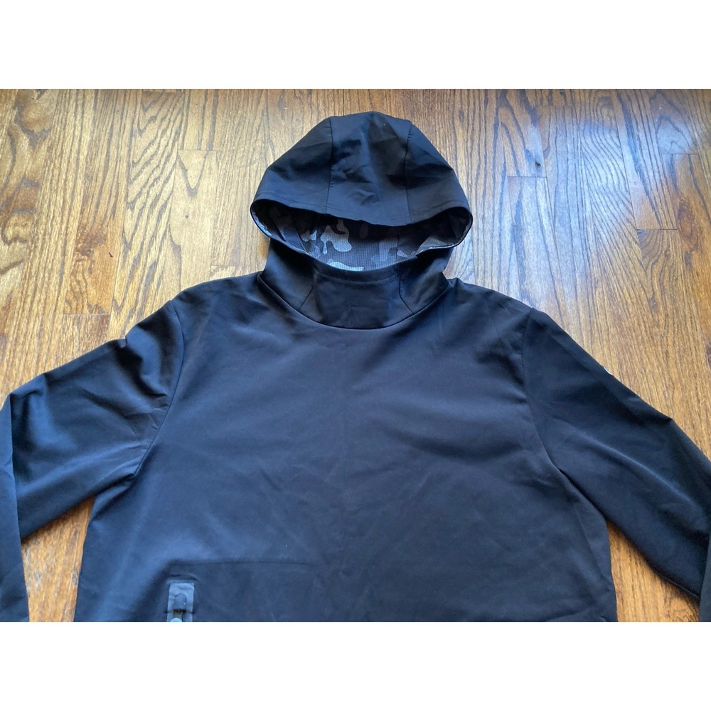 Greyson Hoodie Mens Size Large Black Cokato Camo Accent Performance Stretch - Picture 2 of 10